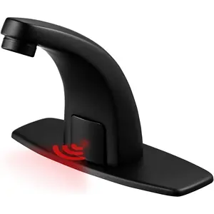 康润高品质可拆卸灵敏自动传感器水龙头非接触式浴室水槽水龙头易于安装黑色