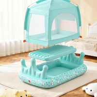 Lit-tente gonflable personnalisé en tissu Oxford PVC pour tout-petits, avec coussin d'air, 176 cm, intérieur/extérieur, vente en gros directe usine