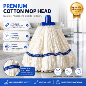 Repuesto de cabezal de mopa de microfibra de 400 g, resistente, con extremo en bucle, para limpieza de pisos comerciales e industriales - Product Image 2