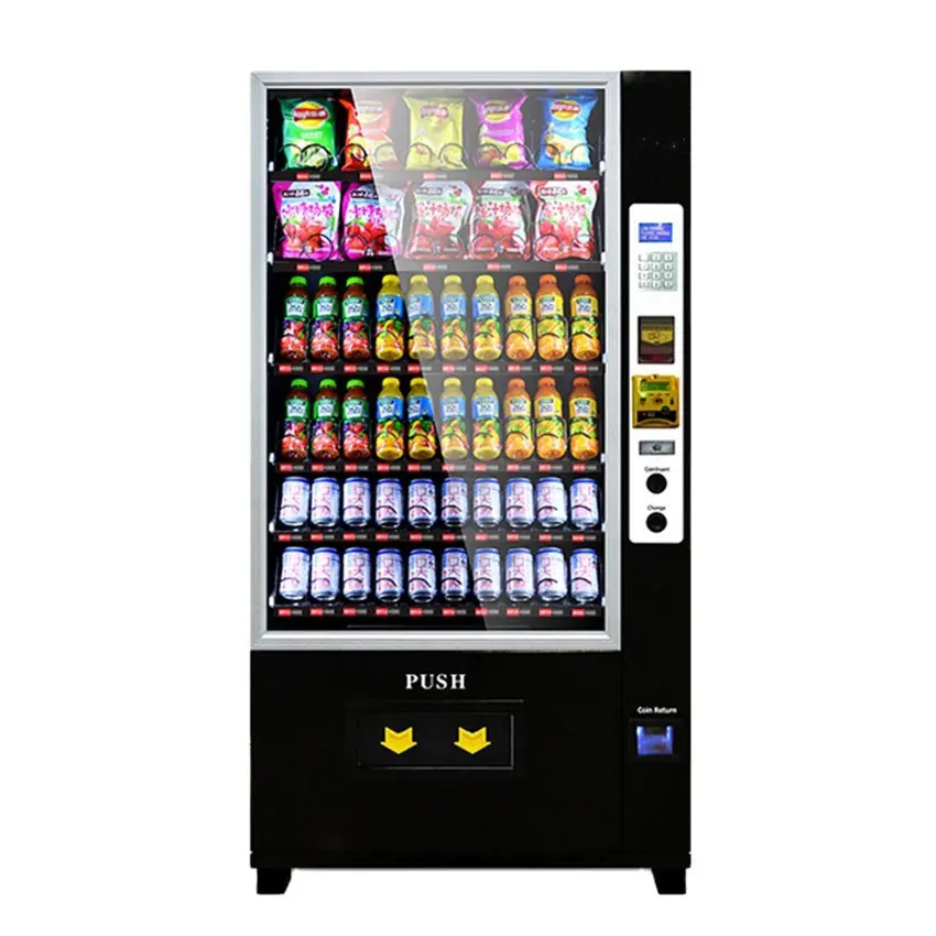 Vending machine for food drinks and snacks