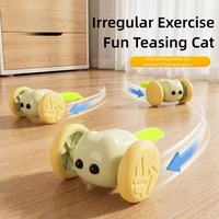 Jouet interactif automatique pour chat, souris électrique anti-collision, résistant aux morsures, en ABS, soulage l'ennui pour chats d'intérieur