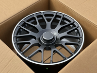Jantes en alliage forgé sur mesure OEM/ODM pour voitures, 18-24 pouces, en aluminium 6061-T6, finition noir mat, gris anthracite brossé, à déport profond