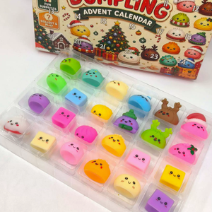 Calendario de Adviento de Dumplings Misteriosos, 24 Figuras de Plástico Coloridas, Juguete Sorpresa Navideño Unisex para Niños de 5 a 7 Años - Product Image 6