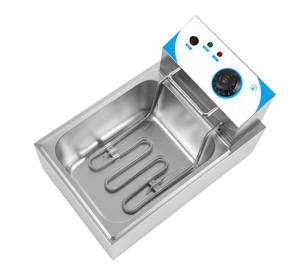 Suministros comerciales para restaurantes Estación de freidoras eléctricas de mesa y botes de patatas fritas para pollo frito - Product Image 5