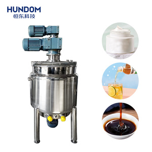 100 200 500 3000L hơi nước sưởi ấm làm mát bằng thép không gỉ đôi vỏ bọc KHUẤY TRỘN bể nhũ hóa bể trộn homogenizer - Product Image 3