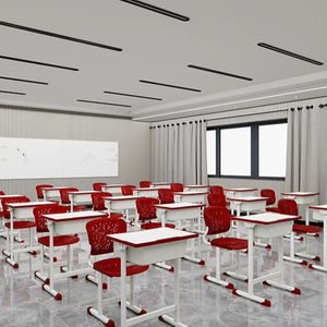 Bàn trước đồ nội thất trường học học sinh tiểu học nghiên cứu bàn ghế máy tính bàn Chiều cao bàn có thể điều chỉnh cho các trường học giá thấp - Product Image 1