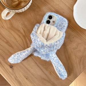 Custodia per telefono in peluche a forma di orecchio di borsa, divertente e simpatica, con pelliccia, per l'inverno, compatibile con iPhone 13 Pro Max, 14, 12, 11, per ragazze - Product Image 3