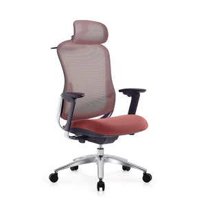 Chaises de bureau pivotantes en tissu confortables et modernes SAGELY, chaise de direction ergonomique à dossier haut en maille - Product Image 4