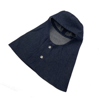 Casquette de soudeur en denim Ever Fortune EFKP0041 avec boutons-pression, protection anti-étincelles, anti-poussière, unisexe, toutes saisons