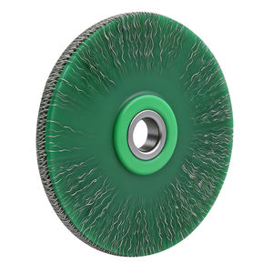 Brosse rotative industrielle en acier pour élimination de la rouille, avec roue recouverte de caoutchouc, pour usage sur banc de travail - Product Image 4