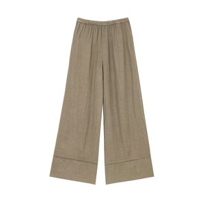 PB & ZA Mujeres 2025 Verano Nuevo Chic <span class=keywords><strong>Moda</strong></span> Lino Tiene una cintura media y pantalones de piernas anchas Vintage Cintura alta Pantalones femeninos Mujer - Product Image 3