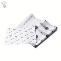 Papier d'emballage cadeau de luxe imprimé sur mesure, feuille plate Pantone, logo noir et rose, papier de soie pour bouquets de fleurs, savons et autres cadeaux