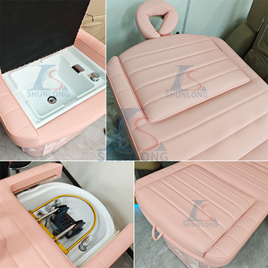 Lit de shampooing avec dossier réglable Tête de lavage des cheveux de salon Thérapie spa Tête de <span class=keywords><strong>camilla</strong></span> rose Lit de massage avec shampooing thaï - Product Image 6