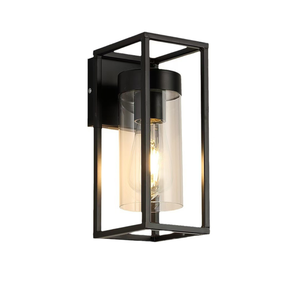 Applique murale américaine imperméable d'intérieur et d'extérieur Abat-jour rétro en verre <span class=keywords><strong>forgé</strong></span> E27 Appliques murales - Product Image 4