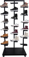 Étagère de présentation de chaussures en métal pour magasin de détail, présentoir de baskets en métal pour boutique avec étagère