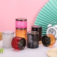 Produits promotionnels Bricolage personnalisé Décoratif 250ml Récipient en verre multicolore Tasses à bougies Bocaux en verre rond