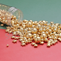 Perles de sucre pressées couleur dorée et métallique, 50 pièces, prix de gros, ingrédients de boulangerie pour les impressions, bonbons pour décoration de gâteaux