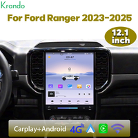 Krando Autoradio Android 12,1 pouces avec GPS pour Ford Ranger 2023 - 2025, Android Auto, Carplay sans fil, 4G WIFI