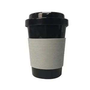 コーヒーカップPLA12オンス黒色マグカップメーカーエコフレンドリー再利用可能