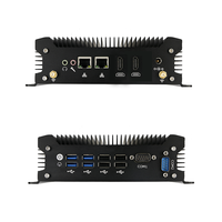 ITX Industrial Mini PC sin ventilador con Core I3 I5 I7 procesador RS232 2 * HD ML Linux nuevo enchufe de EE. UU. Y AU