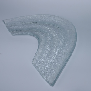 Plaque de verre décorative courbée sur mesure avec texture givrée et bulleuse, verre artistique pour hôtels, bâtiments commerciaux et décoration murale - Product Image 4