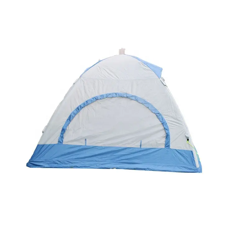 Tenda tiup udara otomatis 2 orang, tenda berkemah luar ruangan lapisan tunggal tahan Air untuk musim dingin