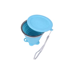 Tazza pieghevole <span class=keywords><strong>da</strong></span> esterno riutilizzabile eco-compatibile senza Bpa per uso alimentare Coffe <span class=keywords><strong>da</strong></span> tè campeggio minimalisti in Silicone bicchieri sostenibili - Product Image 4