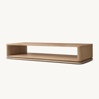 Ensemble de tables basses de salon de luxe modernes avec base en bois massif et plateau en placage de bois, garantie de haute qualité de 3 ans