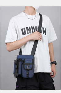 Custom Logo High Quality Nylon Zipper Anti-theft Crossbody Sling Fanny Pack Men Shoulder <b>Bags</b> Fashion Outdoor Large Capacity - Product Image 6