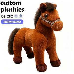 Cavallo di Peluche Bianco Realistico a Prezzo di Fabbrica, Realizzato in Tessuto Morbido e Delicato sulla Pelle, con Capezza, Regalo per Amanti dei Cavalli - Product Image 2