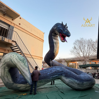 Décoration de scène ignifugée, monstre serpent gonflable géant pour la décoration d'événements et de fêtes d'Halloween