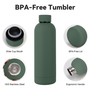 Tùy chỉnh 500ml đôi-tường thép không gỉ cách nhiệt chai nước 304 thể thao <span class=keywords><strong>Flask</strong></span> với logo cho du lịch - Product Image 4