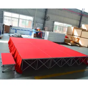 customized red carpet surface stage with step&guardrail mobile concert stage for sale mobile concert stage for sale