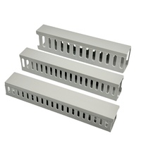 Goulotte de câblage en PVC ignifuge à fentes pour câbles réseau et fibre optique