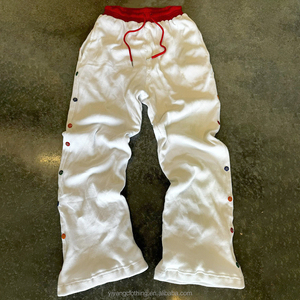 <span class=keywords><strong>Pantaloni</strong></span> sportivi a gamba dritta con <span class=keywords><strong>bottone</strong></span> Streetwear personalizzato a doppia vita in cotone Waffle oversize <span class=keywords><strong>pantaloni</strong></span> larghi da jogging svasati da uomo - Product Image 2