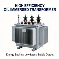 Transformateur immergé dans l'huile à haut rendement 630 kVA triphasé 50/60 Hz avec bobine à double enroulement et entrée/sortie multi-tensions