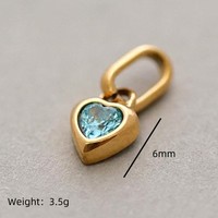 Pendentif Signe Astrologique Tendance en Acier Inoxydable Zircon Coloré Plaqué Or 18 Carats Breloques pour Fabrication de Bijoux Colliers Bracelets