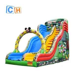 CH Popular alta qualidade comercial seco slide cartoon inflável seco slide inflável água slide