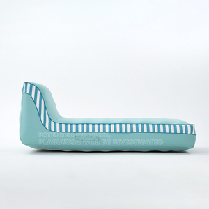 Chaise longue gonflable de luxe sur mesure OEM avec housse en tissu, canapé-lit gonflable de plage, chaise longue flottante pour le soleil - Product Image 3