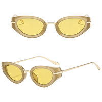 Lunettes de soleil tendance DL Cat Eye à monture fine UV400, monture intégrale, légères