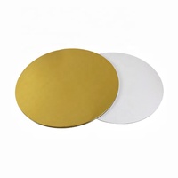 Feuille d'or de qualité alimentaire 12mm d'épaisseur Tambour de gâteau ondulé avec forme ronde