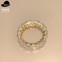 Anillo de Oro de 9K-18K con Diamante de Laboratorio Corte Esmeralda VVS DE, Hecho a Medida, para Regalo de Aniversario, Compromiso o Boda para Mujer