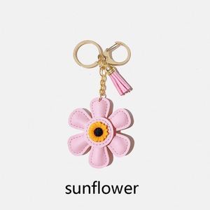 Online Wholesale Cute Cartoon <b>Personalized</b> Ins Pu Leather Sunflower <b>Keychain</b> for Bag Pendant and Creative Gift - Product Image 5