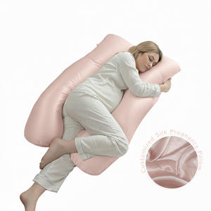 Almohada <span class=keywords><strong>de</strong></span> Maternidad en Forma <span class=keywords><strong>de</strong></span> U <span class=keywords><strong>de</strong></span> Seda Natural Personalizada OEM, Refrescante y Sedosa, Alivia el Dolor <span class=keywords><strong>de</strong></span> Espalda y Cadera en el <span class=keywords><strong>Embarazo</strong></span>, para Mujeres Embarazadas - Product Image 1