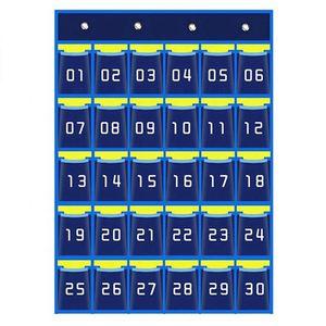 Organizador Colgante Azul de 24 Bolsillos para Teléfono Celular - Product Image 3