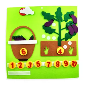 Custom Logo Montessori Toys Felt Fabric Intellectual Counting Math Learning Board For Toddlers
