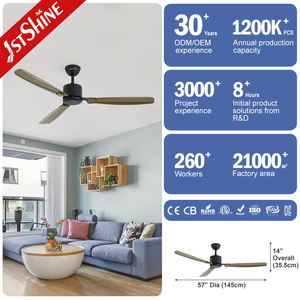1stshine fabricant ventilateur ceil industriel moderne abs plastique fer bldc ventilateur de plafond avec 3 pales en plastique - Product Image 1