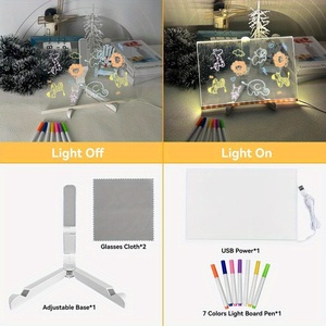 Giá Rẻ Giá rewritable sáng tạo sinh nhật bên Quà Tặng Đèn <span class=keywords><strong>Led</strong></span> nhà Mini trống Acrylic bảng tin Đèn trang trí - Product Image 6