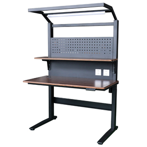 Banc de travail multifonctionnel en acier inoxydable personnalisé avec prises, hauteur réglable électriquement, banc de travail intelligent - Product Image 3