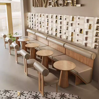 Mobilier moderne pour restaurant Offre Spéciale Ensemble de tables et de chaises pour café-restaurant Combinaison de thé au lait et de banquette